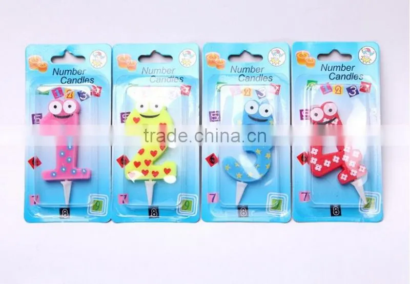 Frog Cartoon Memorial Arabic Numerals Happy Birthday Candle