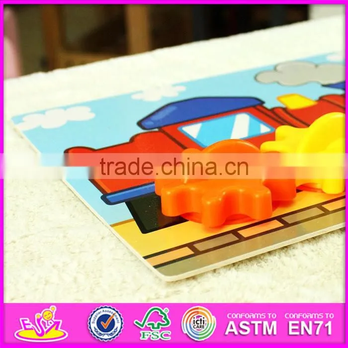 2016 new design cartoon wooden baby toy W01B030