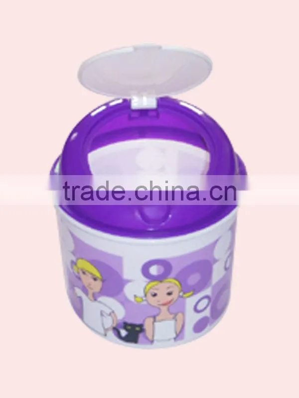 4Pcs Plastic Dustbin With Lid