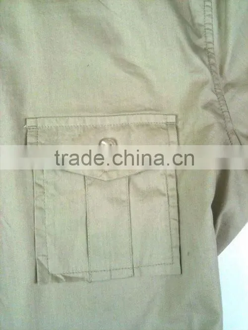 Ladies' 100% cotton casual short sleeve shirts with 2 chest pocket