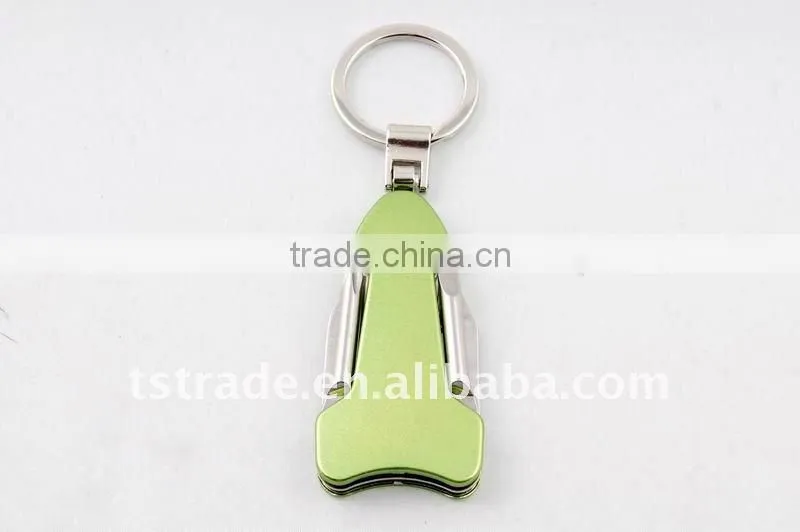 2014 Mini Cute design LED metal utility keychain gift knife K7004ALL