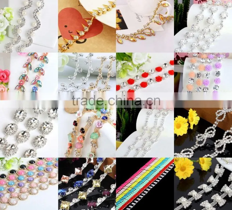 glass chaton + rhinestone fashion chains