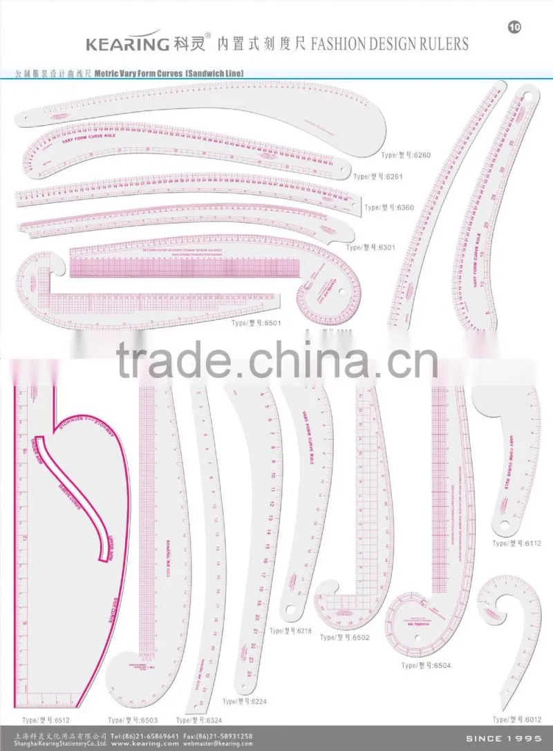 Armhole curve ruler #6248A