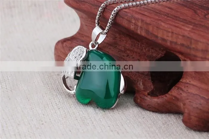 Elephant Necklace 925 Sterling Silver Lucky Elepant Charm Jewelry