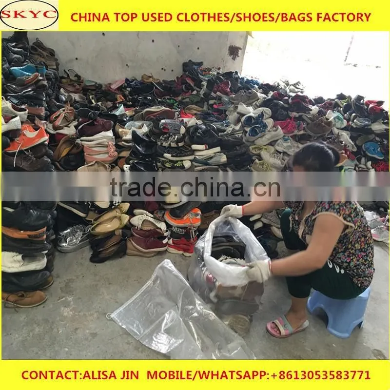 Dongguan second hand shoes factory supply Africa buyers stock sorted high quality hot sale used shoes for children adults