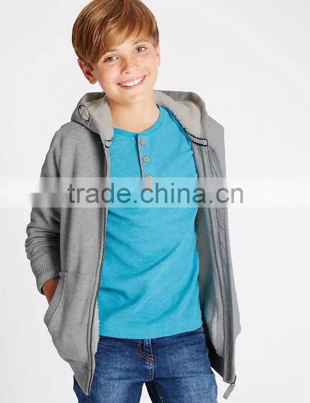 winter warm thick kids coat velour inside Cotton Rich Hoodie Sweatshirt with hooded(5-14 Years)
