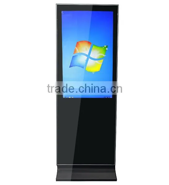 42inch double sided floor standing lcd display media pc