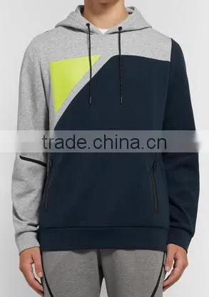 Wholesale mens oversized hooded sweatshirt block sleeve supreme hoodie custom logo