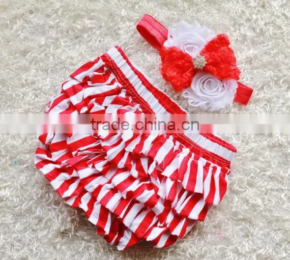 Full ruffles baby underwear boutique clothing solid color bloomers match headband