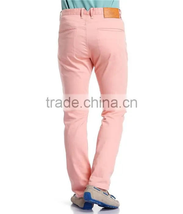 Cheap price pink color latest pants style long man trousers