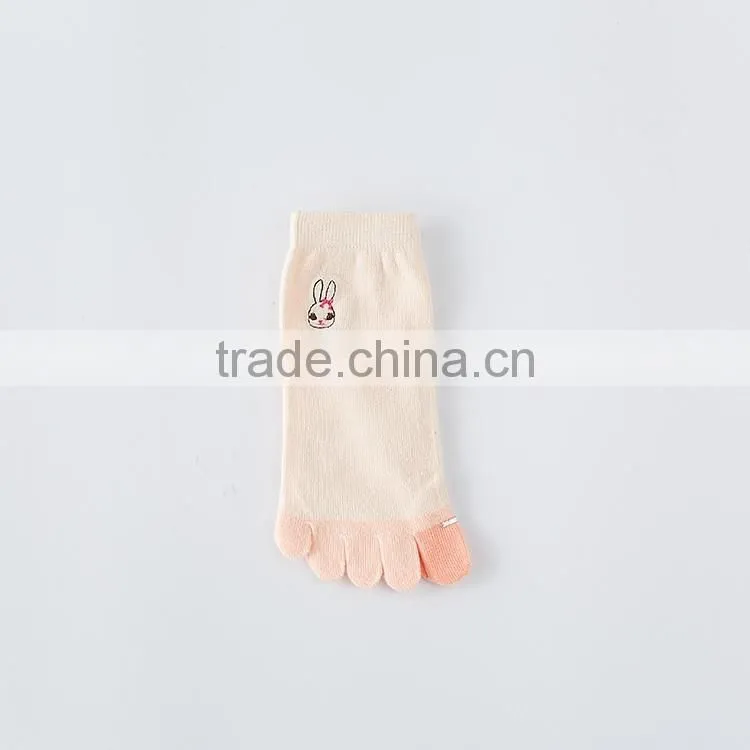 Spell color cotton toe socks toe socks female rabbit yoga socks massage
