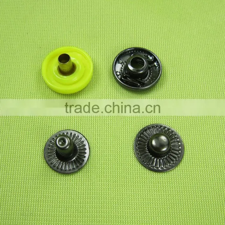 4 parts colorful nylon cap press stud sewing snap buttons for fur jacket coat