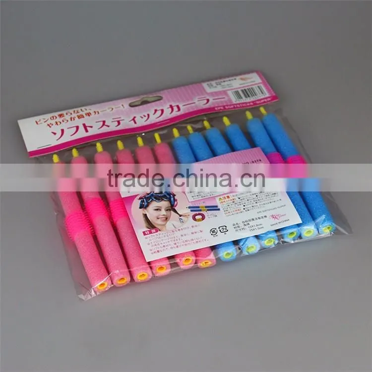 SOFT FOAM BENDY HAIR CURLER ROLLERS FOR SEXY HAIR 12pcs/set Soft Foam Anion Bendy Sponge Hair Rollers Curlers Cling