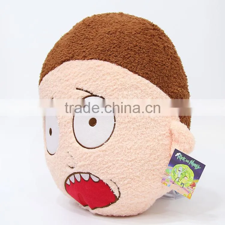 Wholesale cartoon character rick and morty funny cute soft plush pillow