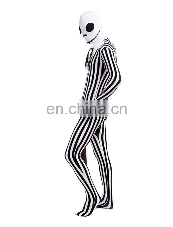 Zentai Full Body Lycra Spandex Jack Skull Unisex Adult Party Cosplay Costume