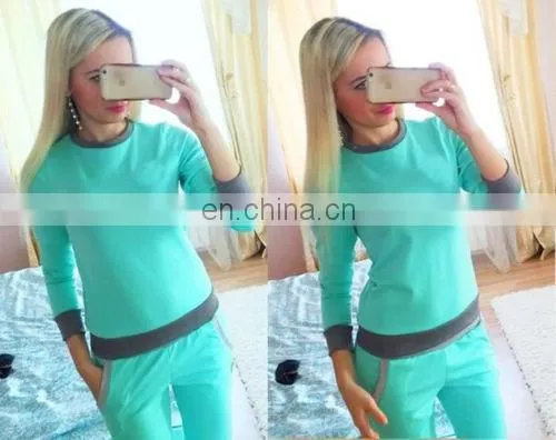 Women Sweatshirt Pants 2 Pcs Custom Made Wholesale Sweat Suits