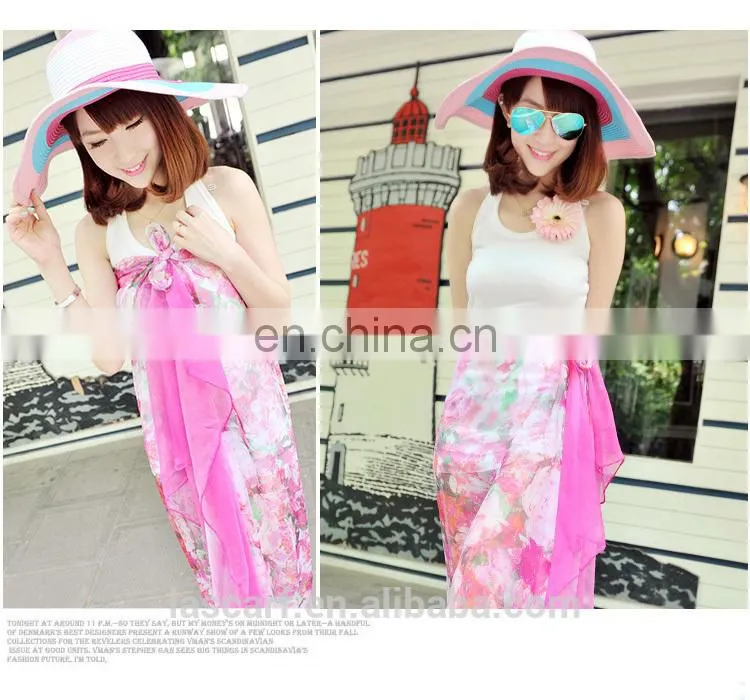 2015fashion style newest high quality silk crepe georgette digital printing scarfs(SP859L)