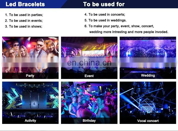 2018 SUNJET Best Selling New Product Rf Controlled Led Wristband