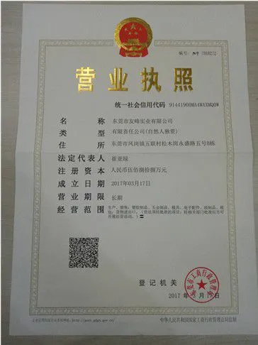 Dongguan Youfeng Industrial Co.,Ltd. company overview - view 1