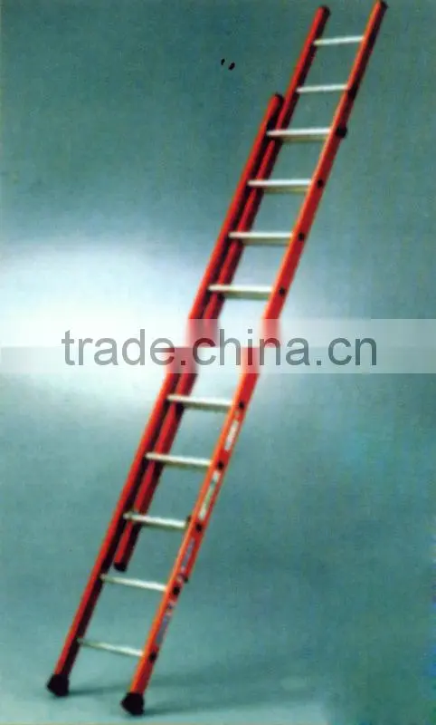 High strength FRP/GRP fiberglass extension ladder