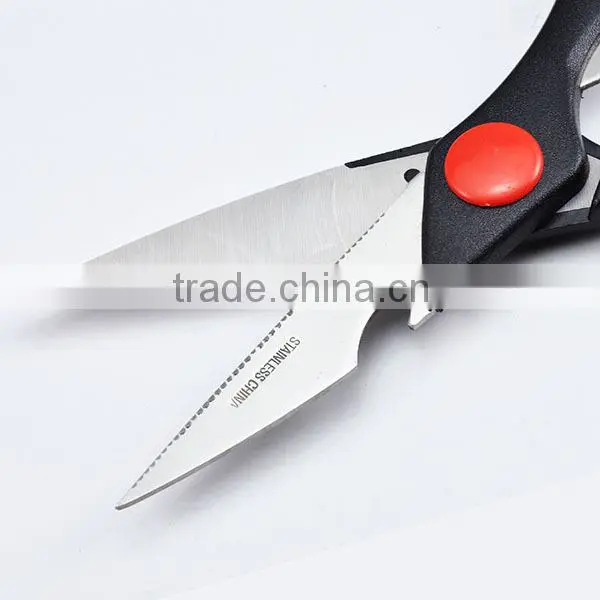 a pair of standard,large scissors extemely sharp kitchen scissor