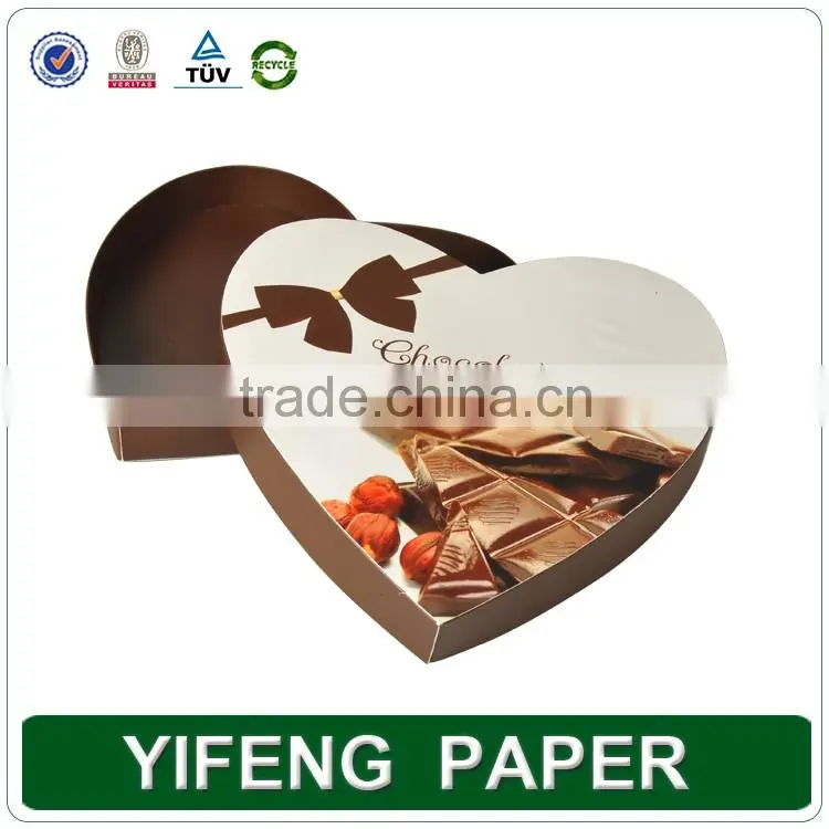 wholesale custom storage distribution kraft paper gift heart shaped packaging chocolate box