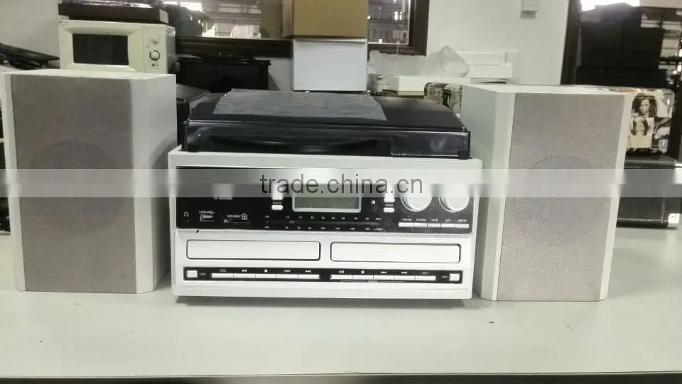ALL IN ONE TURNTABLE WITH MULTIPLE AUDIO RECORDS /DOUBULE CD RECORD PLAYER/ CD ENCODING TURNTABLE/HIGH END CHOICE