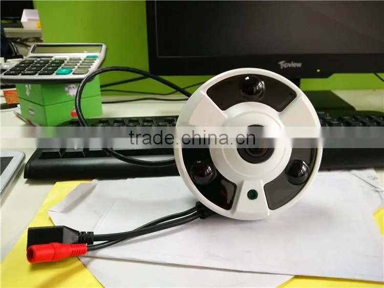 Ceiling Mount 2Mega Pixel Sony 1/2" CCD Sensor HD 1080P 360 Degree Fisheye IP Camera with 3PCS Array LEDs for 20M Night Vision