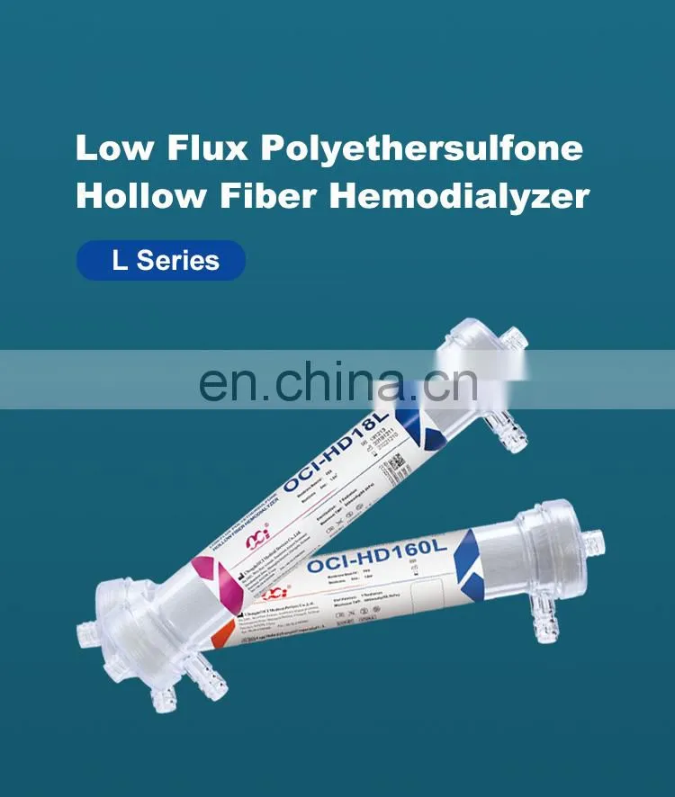 Plastic Pes Membrane Medical Care Fx8 Dialyzer Water Treatment Plant For Hemodialysis