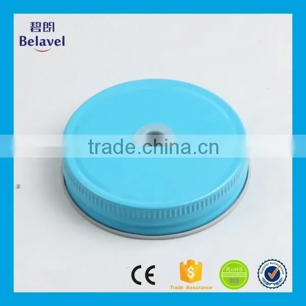 Wholesale food grade jar cap colorful custom mason jar metal lids