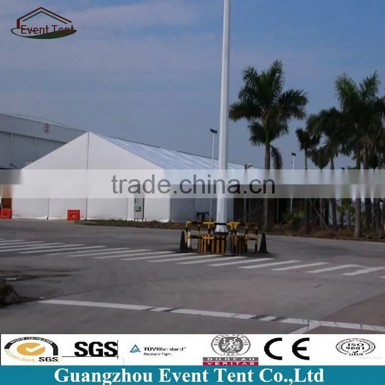 Guangzhou 40m width anti-uv workshop aluminum fireproof warehouse tent with abs wall