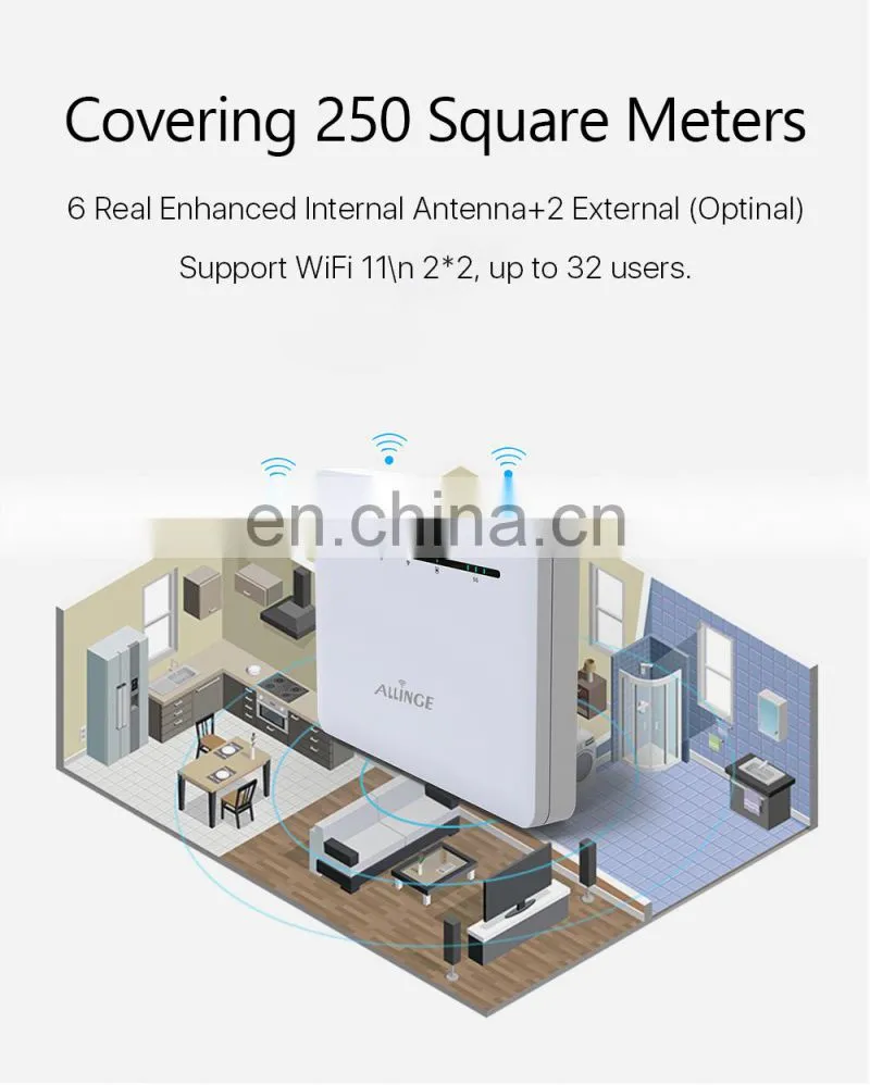 ALLINGE SDS1569 B316 B535 4g Cat6 LTE Mobile Wireless Hotspot SIM Card WiFi Router With 3000mAh Battery