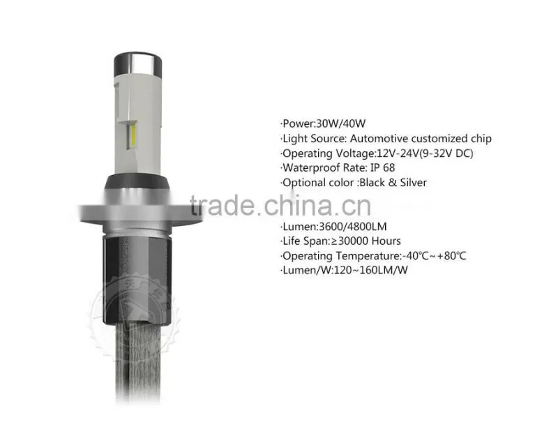 12v dc led light bulb 80w h7 auto headlamp h4 led leadlight for bus