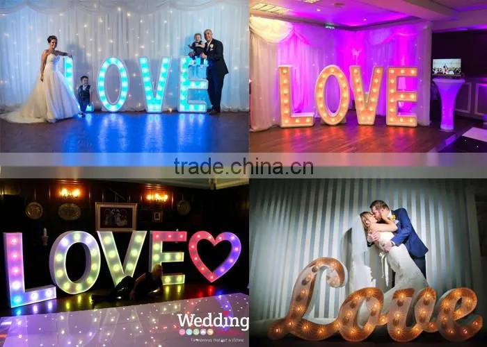 ACS White light led bulbs frontlit love 3d letters