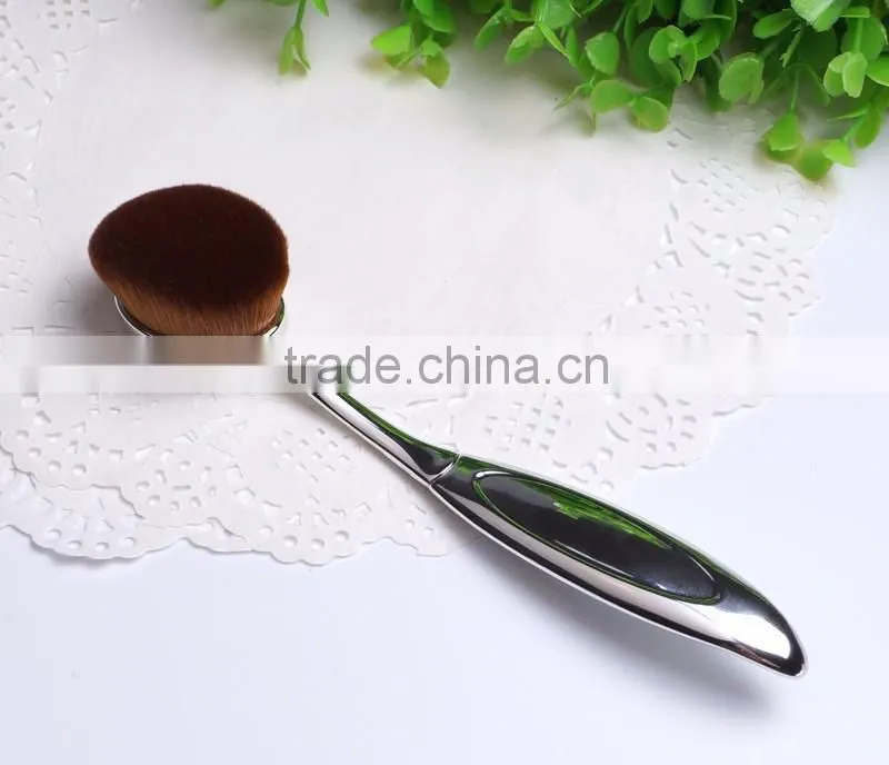 High quality facial synthetic hair powder foundation brush oval makeup brush set
