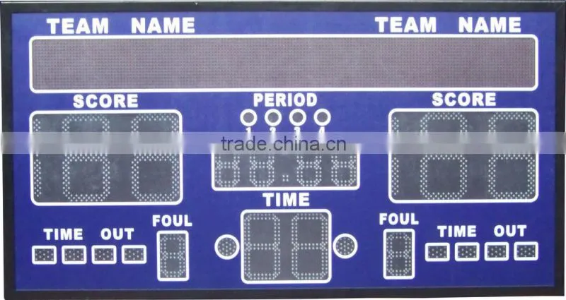 Hot sell customer design portable basketball rental LED scoreboard