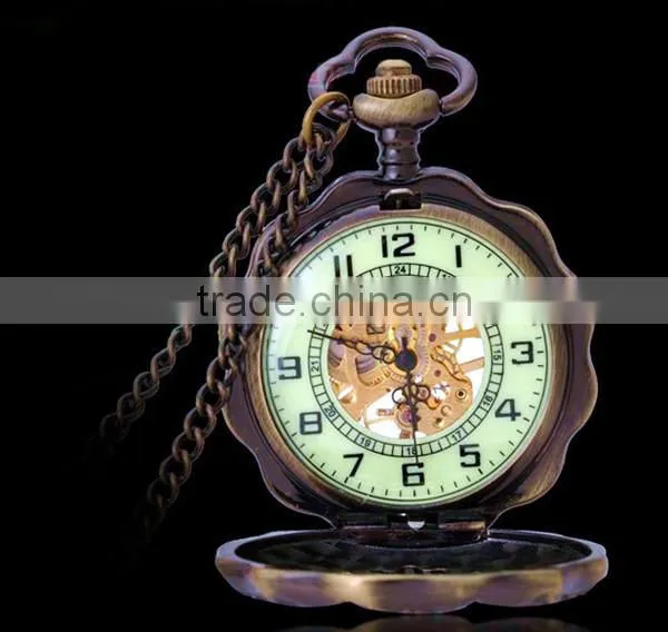 Classic Vintage pocket watch mechanical pocket watch skeleton Watch