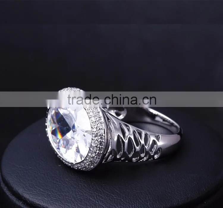 Lead Free Wedding Accessory Top AAA Quality Cubic Zirconia Anniversary Ring
