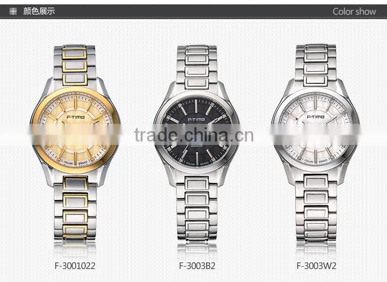 Gold Stainless Steel Jewelry Dial Date Watch 50m Water Resistant