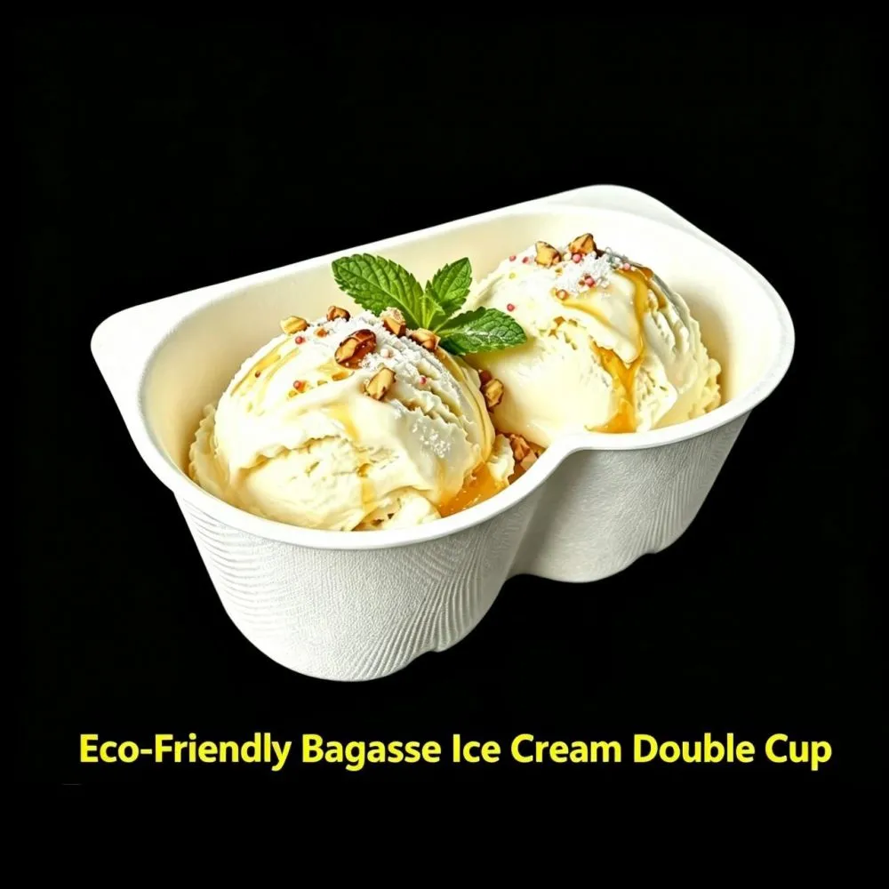 Dessert cup double cup bagasse pulp