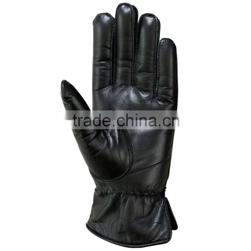 Winter Real Sheepskin Leather Gloves Women Bike MotorCycling