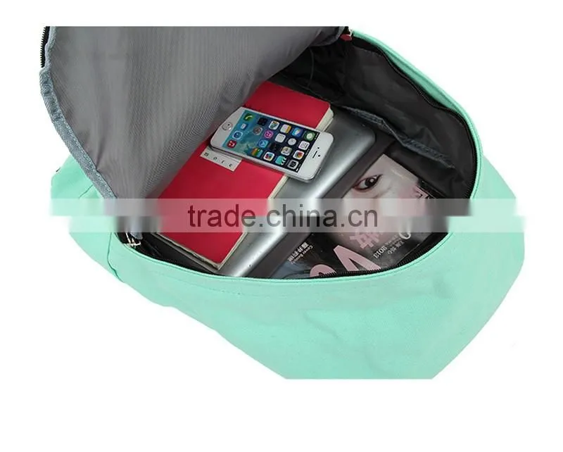 Fashion shoulder travel bag canvas hiking rucksack tactical school backpack