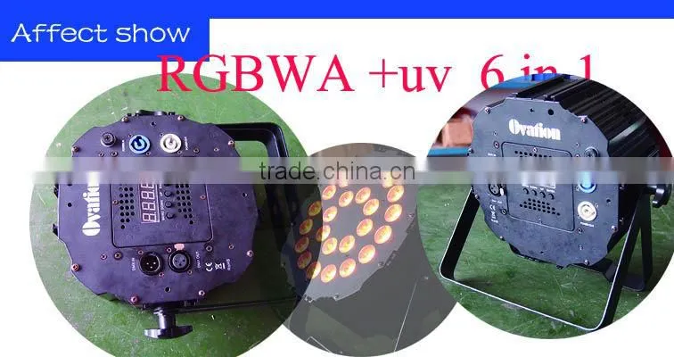 LED PAR LIGHT RGBWA UV 6in1 24X12W FLAT PAR