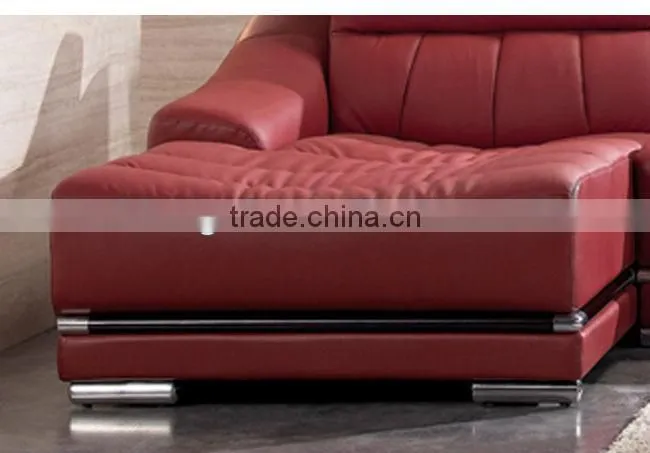 C192# Excellent craft puff furniture red leather sofa