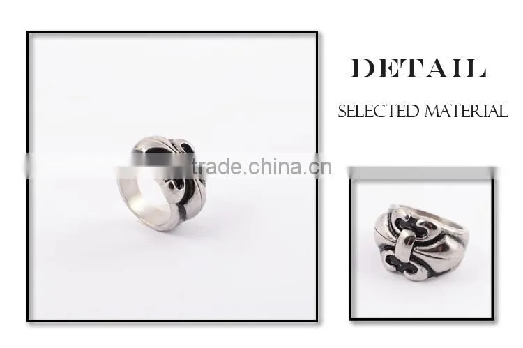 New products 2015 men silver rings stainless steel ring