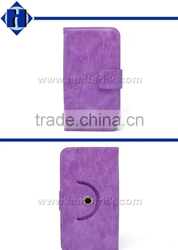 Wallet Rotating Universal Case For Mobile Phone Size