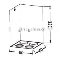 SYW 2014 new design!!! factory price square led downlights china
