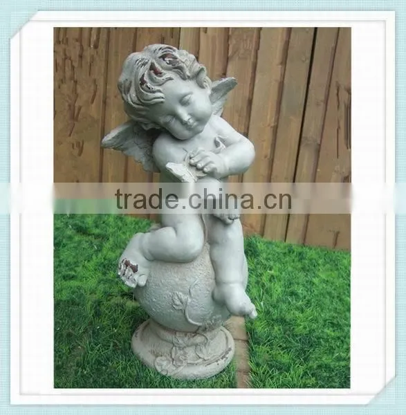 garden items reading girl garden figurine
