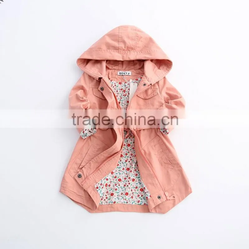 wholesale children's boutique clothing kids coats high quality floral cotton girls winter coat