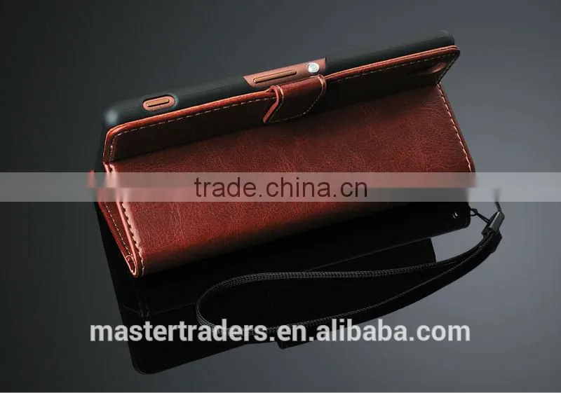 Original Fashion 64 Grain Stand Holder Wallet Flip PU Leather Case For Sony Z3 MT-3102